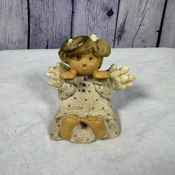 1997 Zondervan Girl Angel Business Card Holder Desktop Decoration Figurine - Picture 2 of 6
